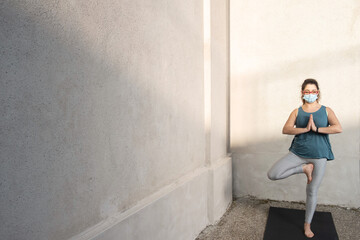 Fototapeta premium woman practicing yoga