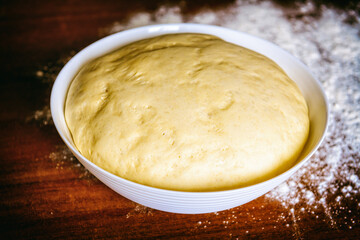 Preparing dough for bread