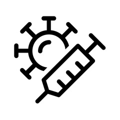 Vaccine icon for coronavirus pandemic, preventive vaccination for stop covid-19