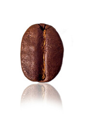 Seed close up Dark brown roasted coffee