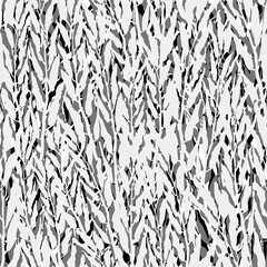 Vector seamless background with black and white illustration of foliage and plants. Can be used for wallpaper, pattern fills, web page, surface textures, textile print, wrapping paper