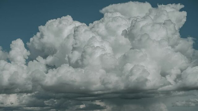 Time lapse footage of huge summer clouds over the Oslofjord in Norway