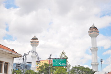 the atmosphere of the sky above the mosque