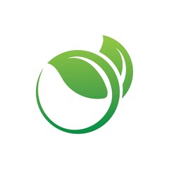 Logos of green Tree leaf ecology