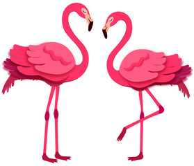 pink flamingo vector