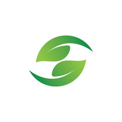 Logos of green Tree leaf ecology