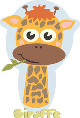 Cute illustration. Zoo illustration. Cute cartoon animal. Can be used for book illustrations, wallpapers and other items.