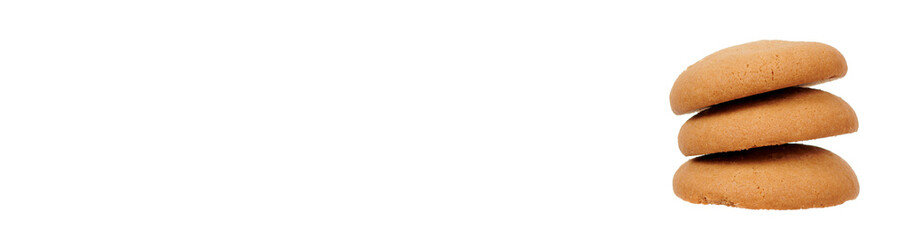 Hand made cookie isolated on white background.