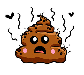 Stylized Shocked Cartoon Poop