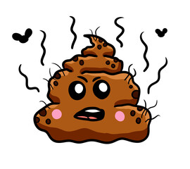 Stylized Angry Cartoon Poop