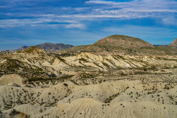 The Badlands of Abanilla and Mahoya near Murcia in Spain