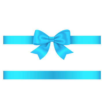 Light Blue Ribbon With Bow