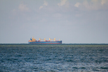 cargo ship in the sea