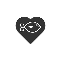 Save fish icon isolated on white background. Environmental symbol modern, simple, vector, icon for website design, mobile app, ui. Vector Illustration