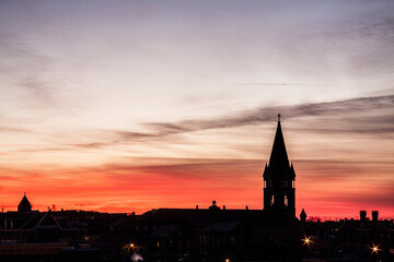 Obraz premium dramatic skyline of Baltimore,Maryland.