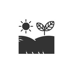 Landscape icon isolated on white background. The environment symbol modern, simple, vector, icon for website design, mobile app, ui. Vector Illustration