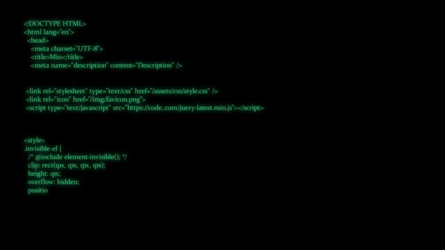 Digital text code on old monitor. Computer code appearing on monitor. Hacker code running down computer screen terminal