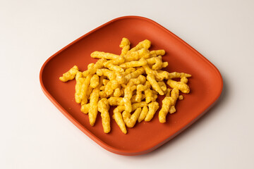 Crispy Fried Crunchy salty. Snacks Fast food or junk food snacks unhealthy concept.