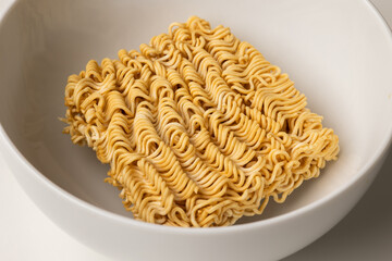 Crispy instant noodle salty. Snacks Fast food or junk food snacks unhealthy concept.