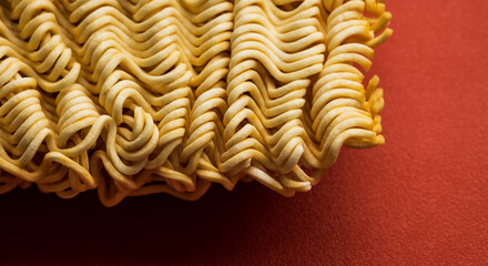Crispy instant noodle salty. Snacks Fast food or junk food snacks unhealthy concept.