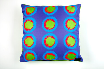 Decorative soft pillow, with geometric pattern