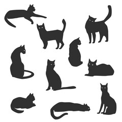Black Cat Silhouettes