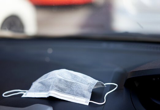 Mask On Car Console