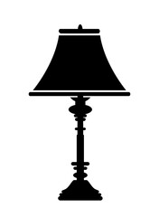 Obraz premium Vector decoration object element retro of table floor lamp