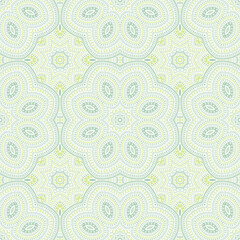 Islamic traditional mosaic vector seamless motif. Tile patchwork design. Modern tunisian pattern. Interior decor design. Geometric shapes composition.