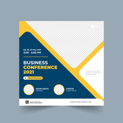 business conference social media post template 