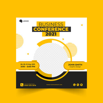 business conference social media post template 