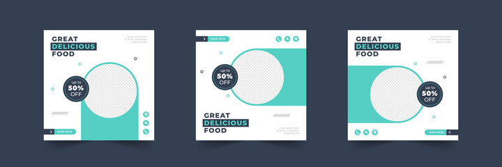food menu social media post template 