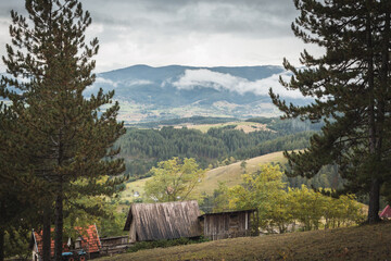 Old barn in the mountains
