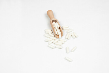 capsules and pills with a vitamin complex and fish oil 