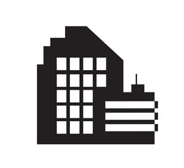 Fototapeta premium Vector element silhouette single house construction building