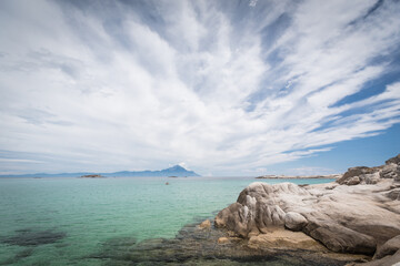 Fototapeta na wymiar seascape with rocks and sky