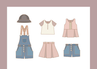 Large set of fashion children's clothes