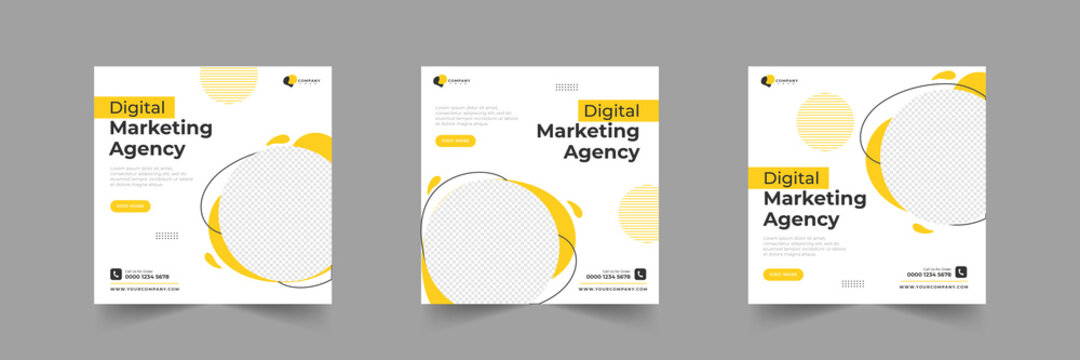 digital marketing agency social media post template