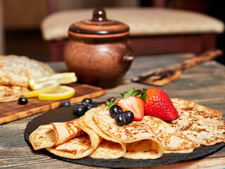 Very tasty pancakes for Maslenitsa