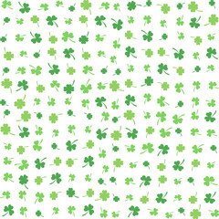 Green four and three leaf clover