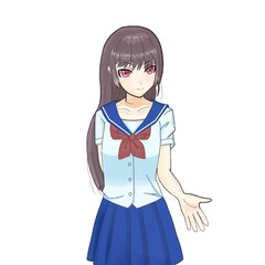 新入生を歓迎する女の子