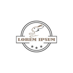 Rabbit logo design vector  Simple  minimalistic  professional business logo