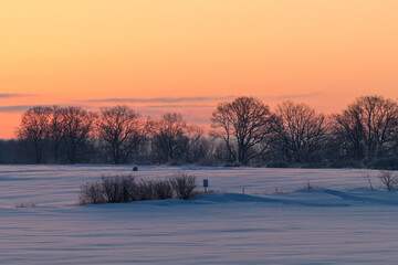Sonnenaufgang im Winter über Osnabrück
