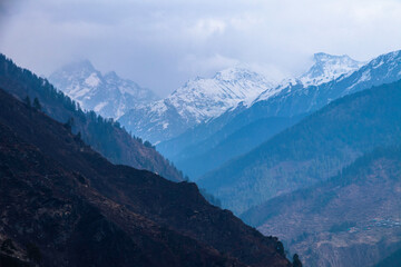 landscape in the morning of Himalayan Mountain
