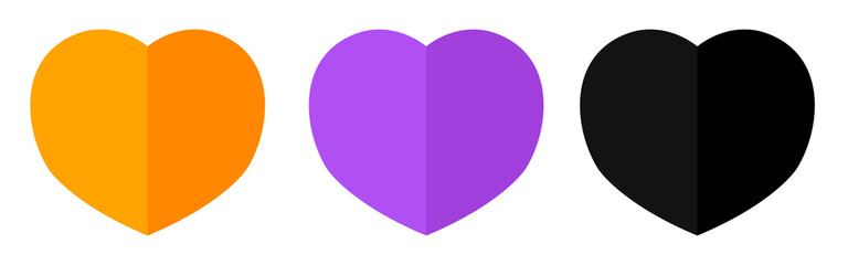 Set heart icons, graphic design template, Valentines Day symbols, vector illustration