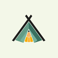 camp pencil logo