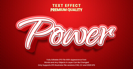 Power - editable modern text effect