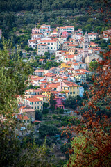 Fototapeta na wymiar village of the Ligurian hinterland