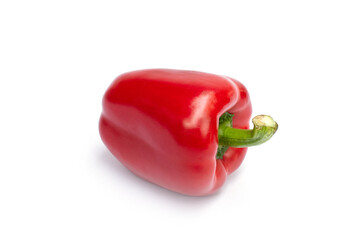 Fresh red bell pepper. Isolated on white background