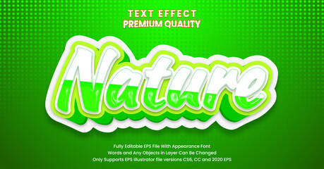 Editable text style effect, nature text style